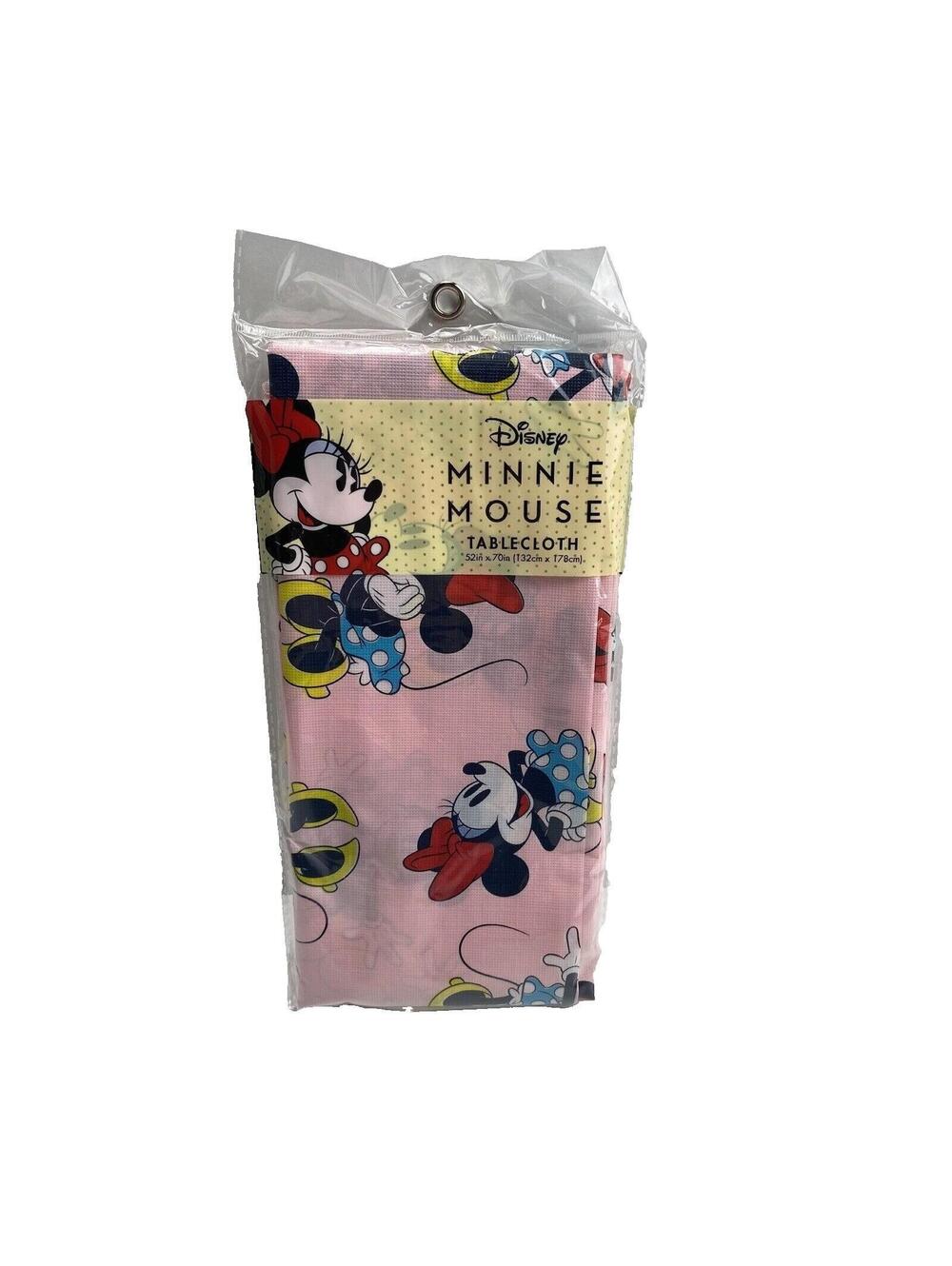 Disney Minnie Mouse Kids Tablecloth 52x70” Birthday Party Celebration Decor